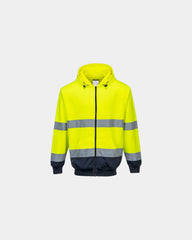 Sweat à capuche bicolore à personnaliser - Jaune-Bleu Marine