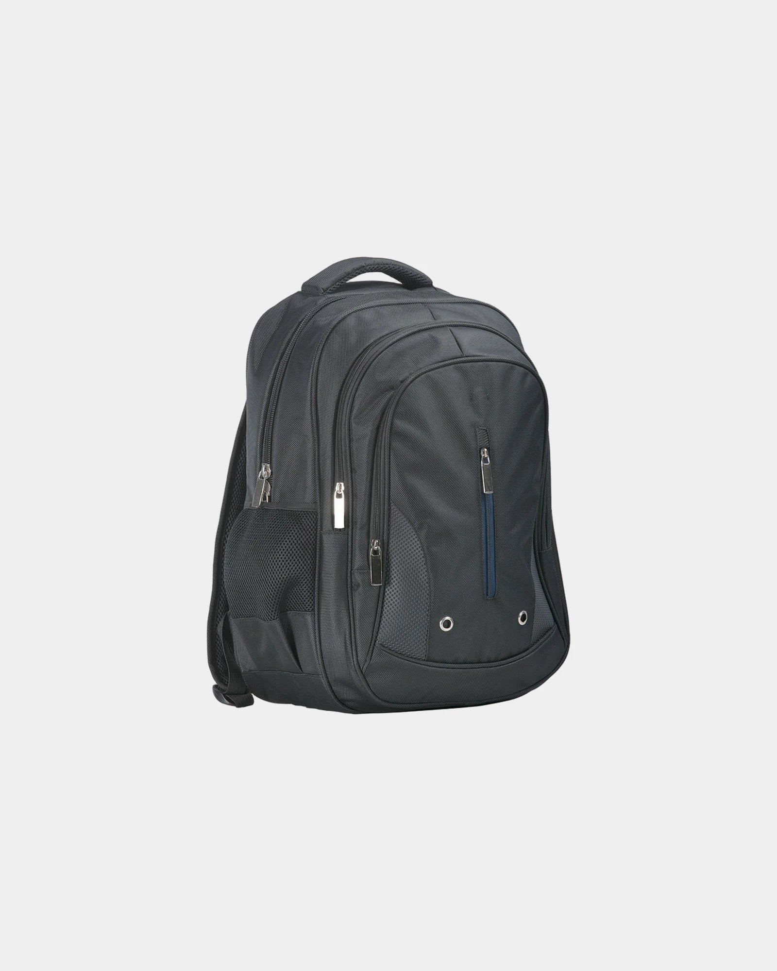 Sac à dos polyester oxford 1680 D à personnaliser - Noir-Bleu Ciel