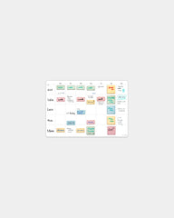 Calendrier hebdomadaire adhésif Bambook 35,4 x 24,4 cm à personnaliser - Blanc