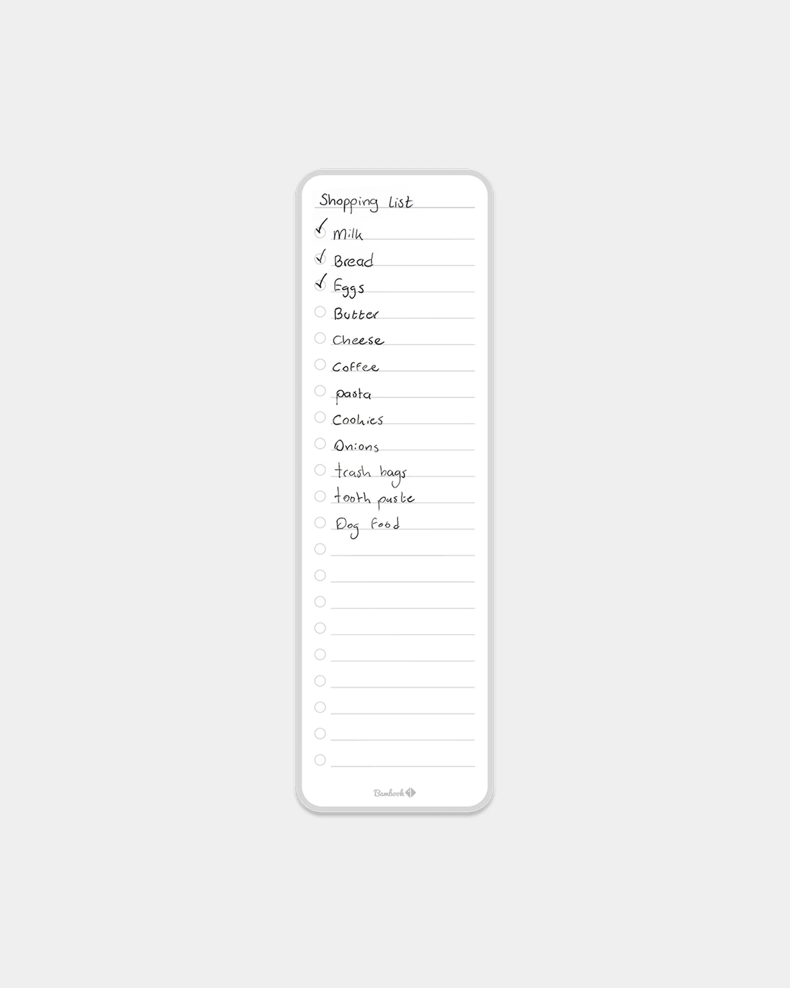 Lista de la compra adhesiva Bambook para personalizar - Blanco