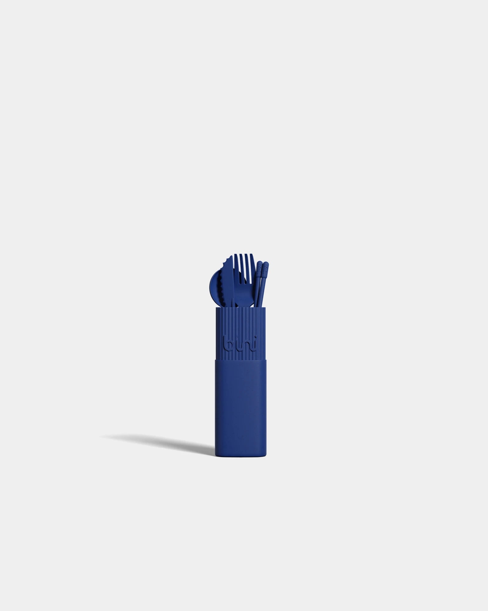 Kit de cubiertos biomaterial Bini para personalizar - Azul Noche