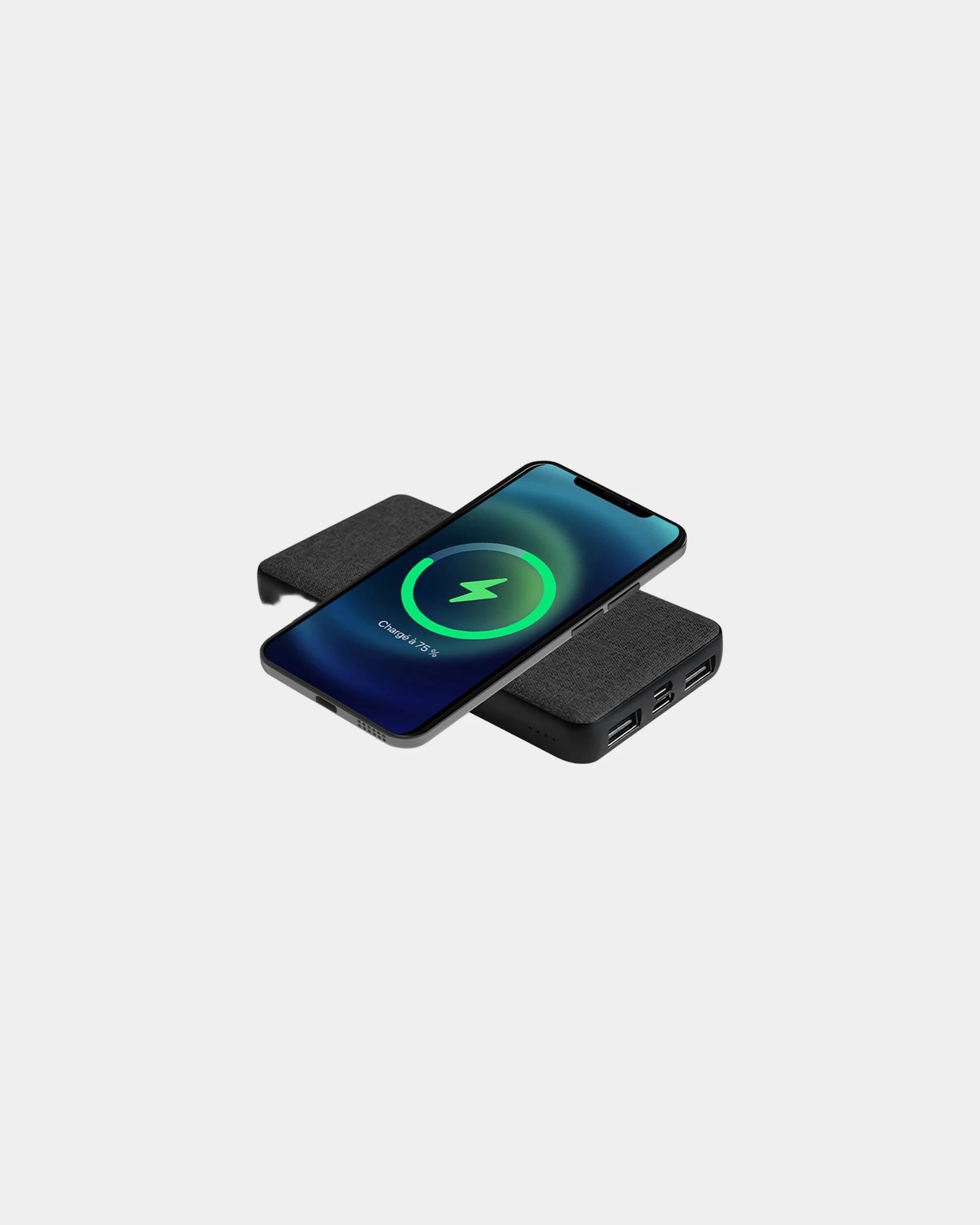 Batterie de secours induction RPET et chanvre Blaupunkt à personnaliser - Noir