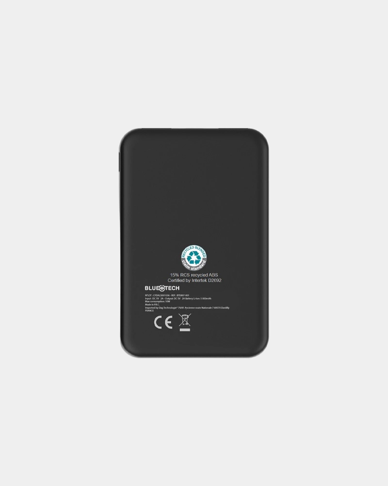 Batterie de secours ABS recyclé 10 000mAh Bluetech à personnaliser - 4