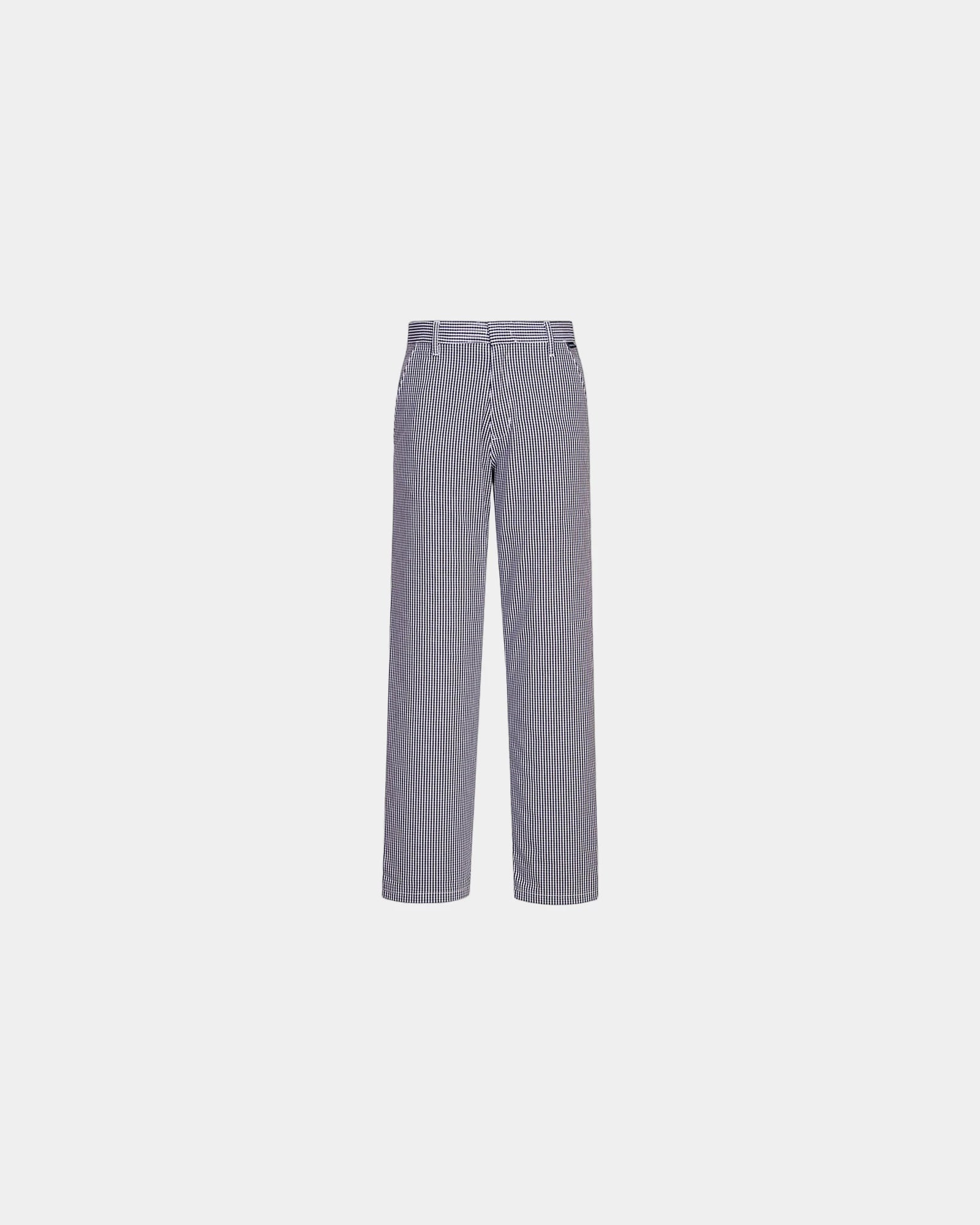 Pantalon de cuisine 100% coton léger Barnet à personnaliser - Echiquier Bleu-Blanc