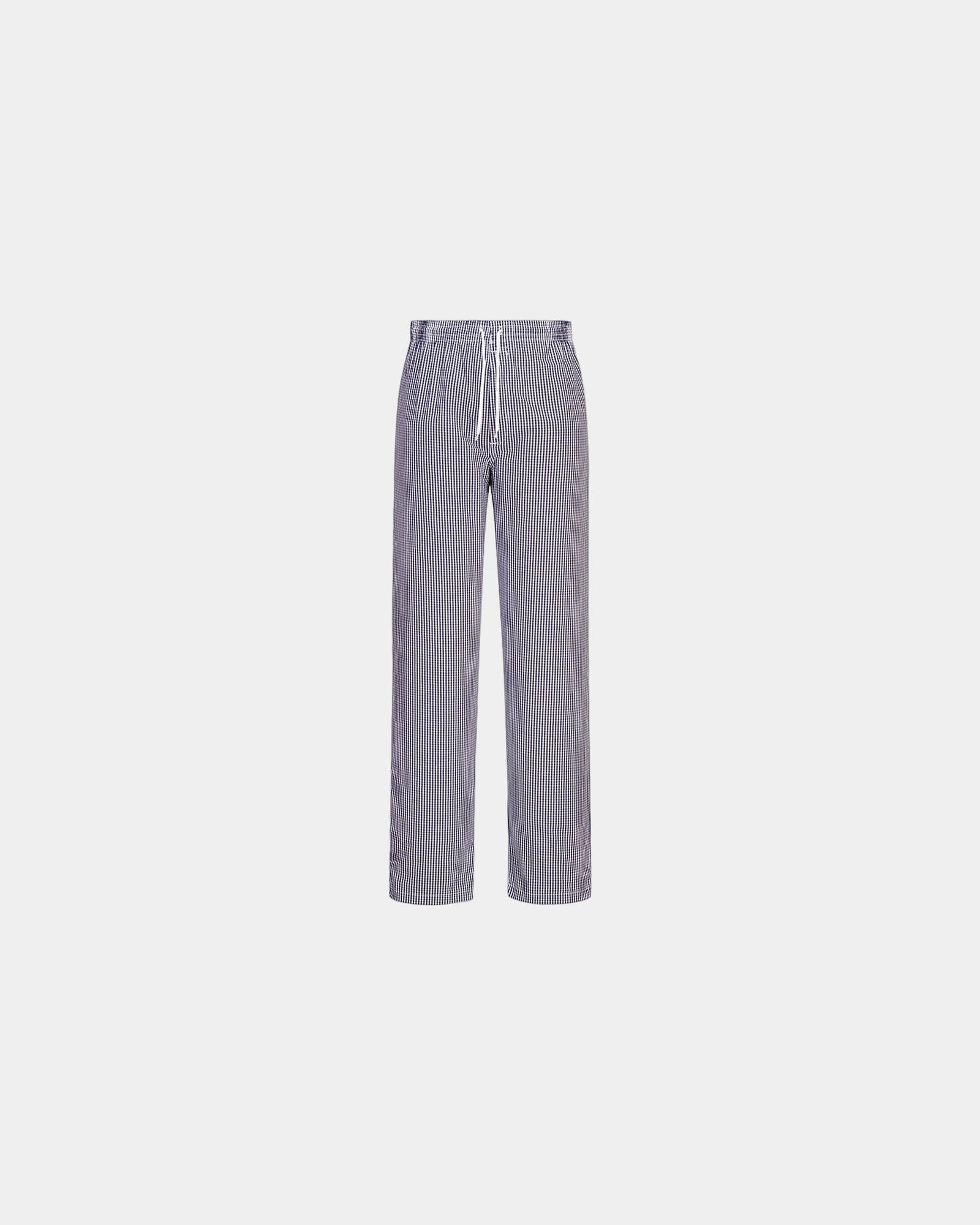 Pantalon de cuisine coton Bromley à personnaliser - Echiquier Bleu-Blanc