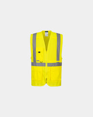 Gilet haute visibilité avec poche tablette à personnaliser - Jaune
