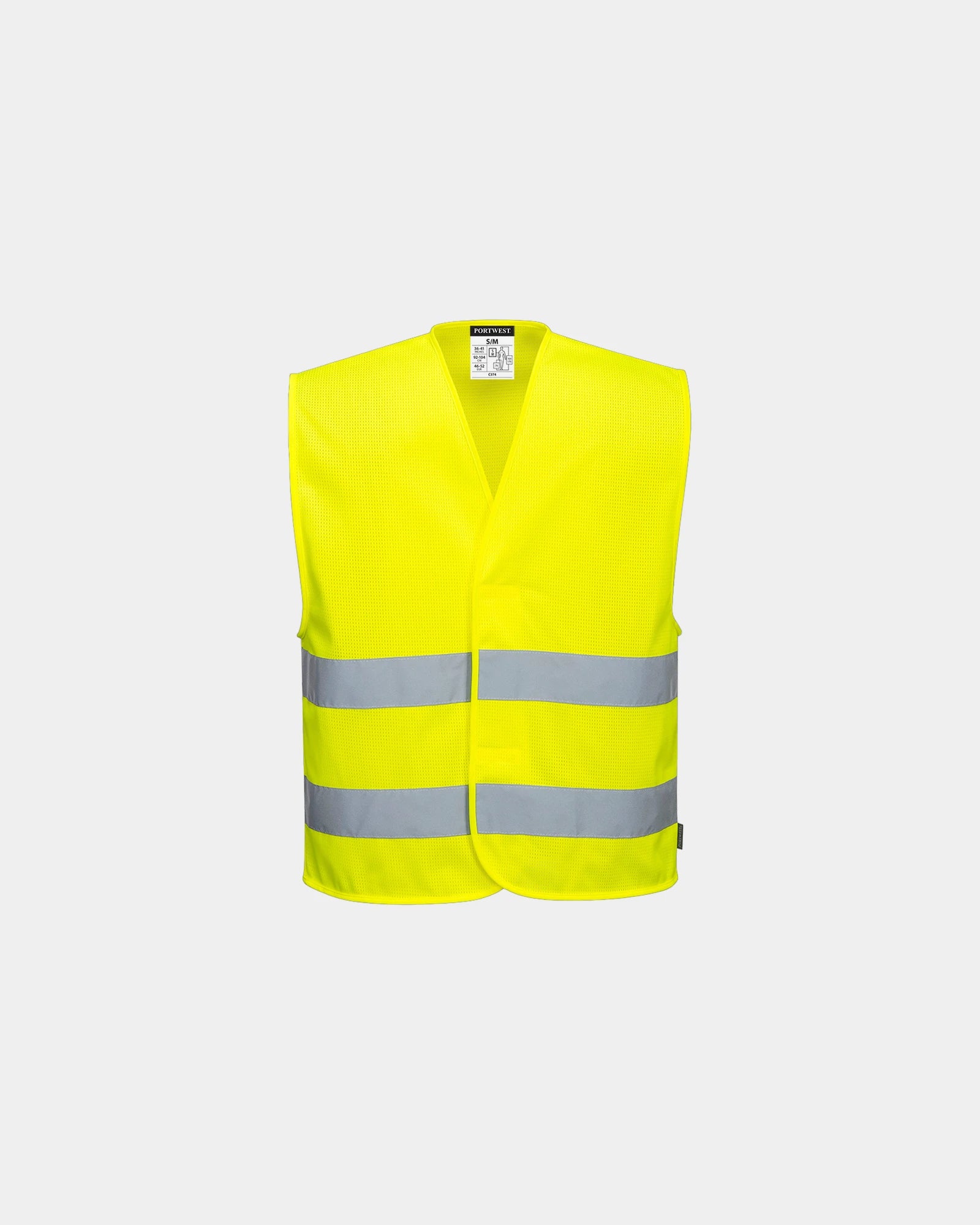 Gilet 2 bandes Hi-Vis MeshAir à personnaliser - Jaune