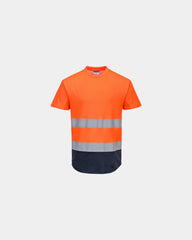 Tee-shirt Mesh bicolore à personnaliser - Orange