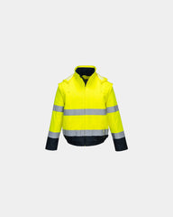 Blouson HV 2-en-1 doublé à personnaliser - Jaune-Bleu Marine