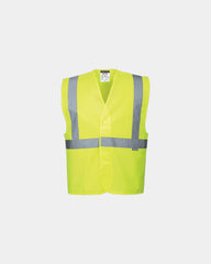Gilet Hi-Vis baudrier à personnaliser - Jaune