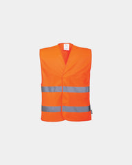 Gilet Hi-Vis double ceinture à personnaliser - Orange