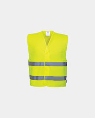 Gilet Hi-Vis double ceinture à personnaliser - Jaune