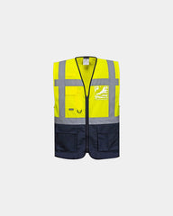 Gilet Executive Warsaw à personnaliser - Jaune-Bleu Marine