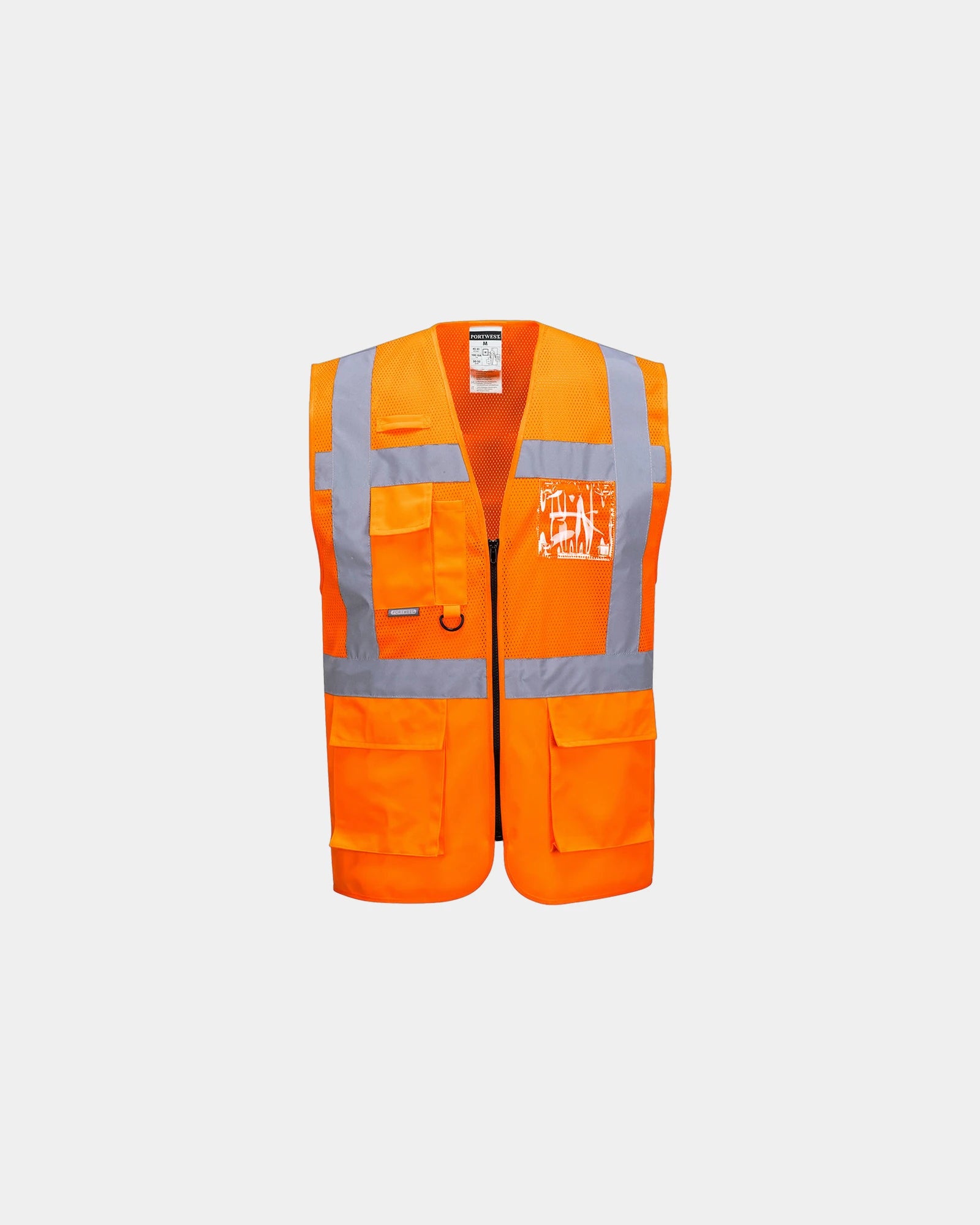 Gilet Executive grillagé à personnaliser - Orange