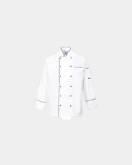 Veste de cuisine coton Cambridge à personnaliser - Blanc