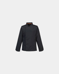 Veste cuisine polyester/coton personnalisable Meshair Pro L/S à personnaliser - Noir