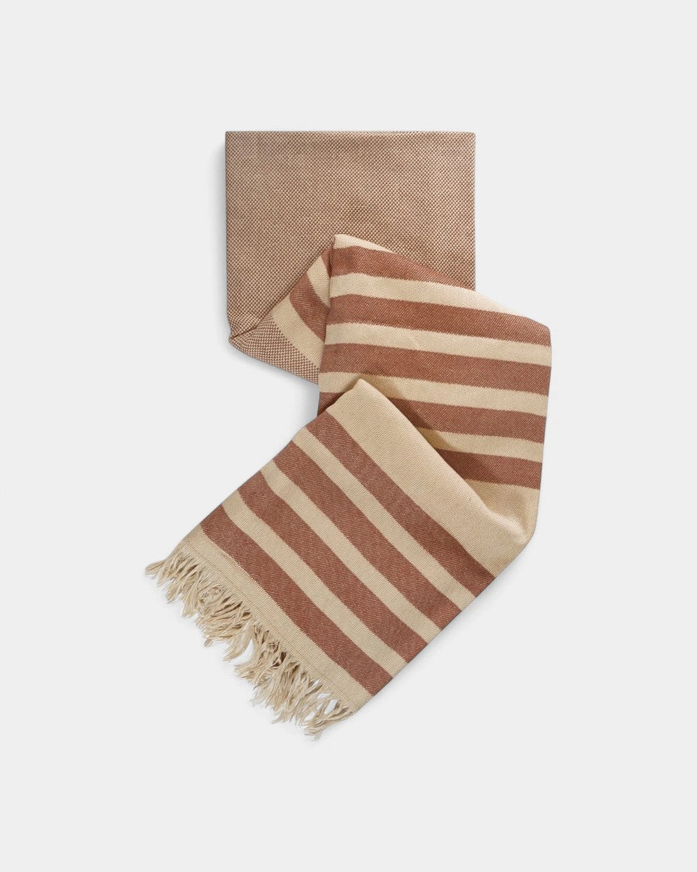 Fouta en tissage jacquard à personnaliser - Marron