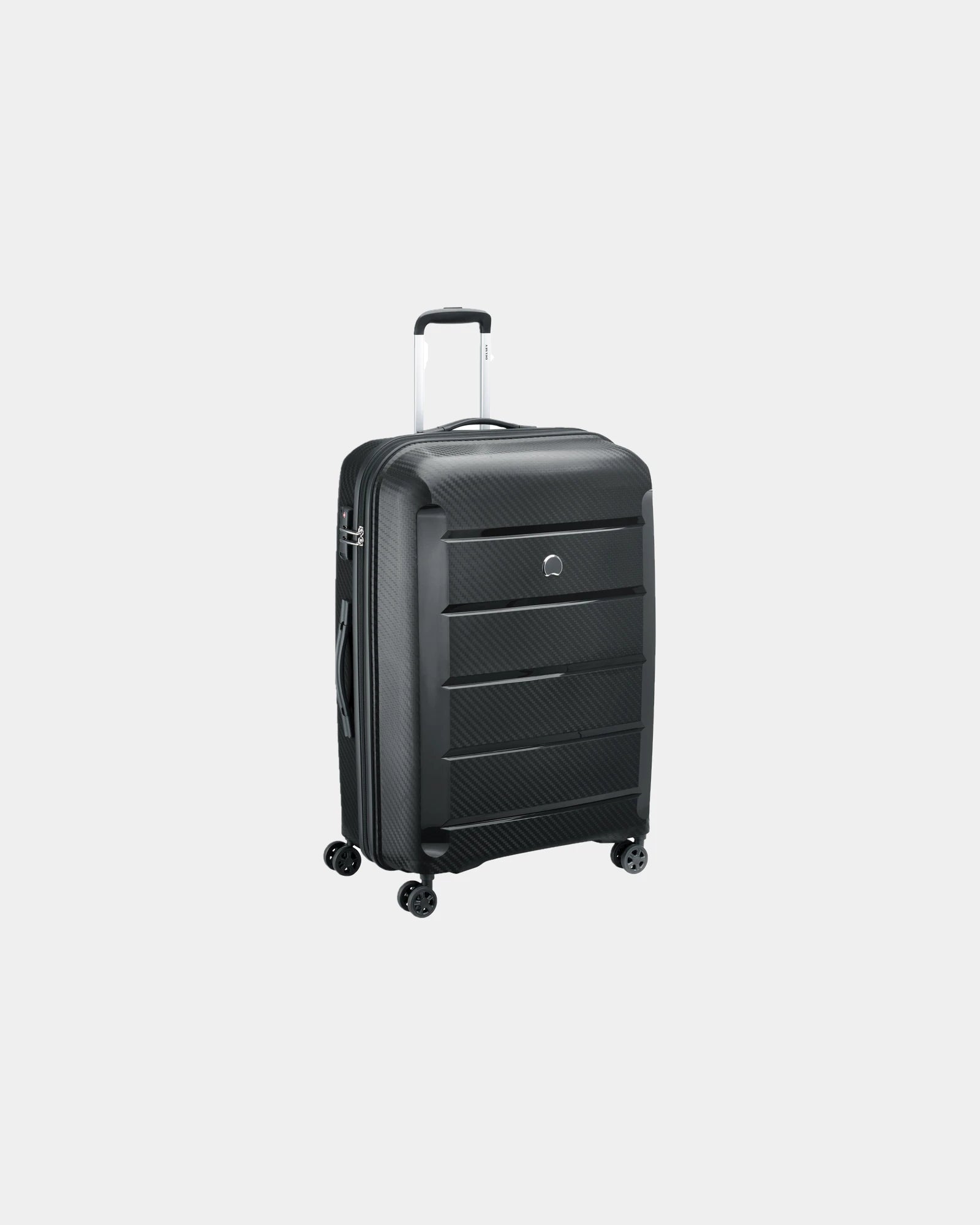 Valise polypropylène Delsey Binalong 75 cm à personnaliser - Noir