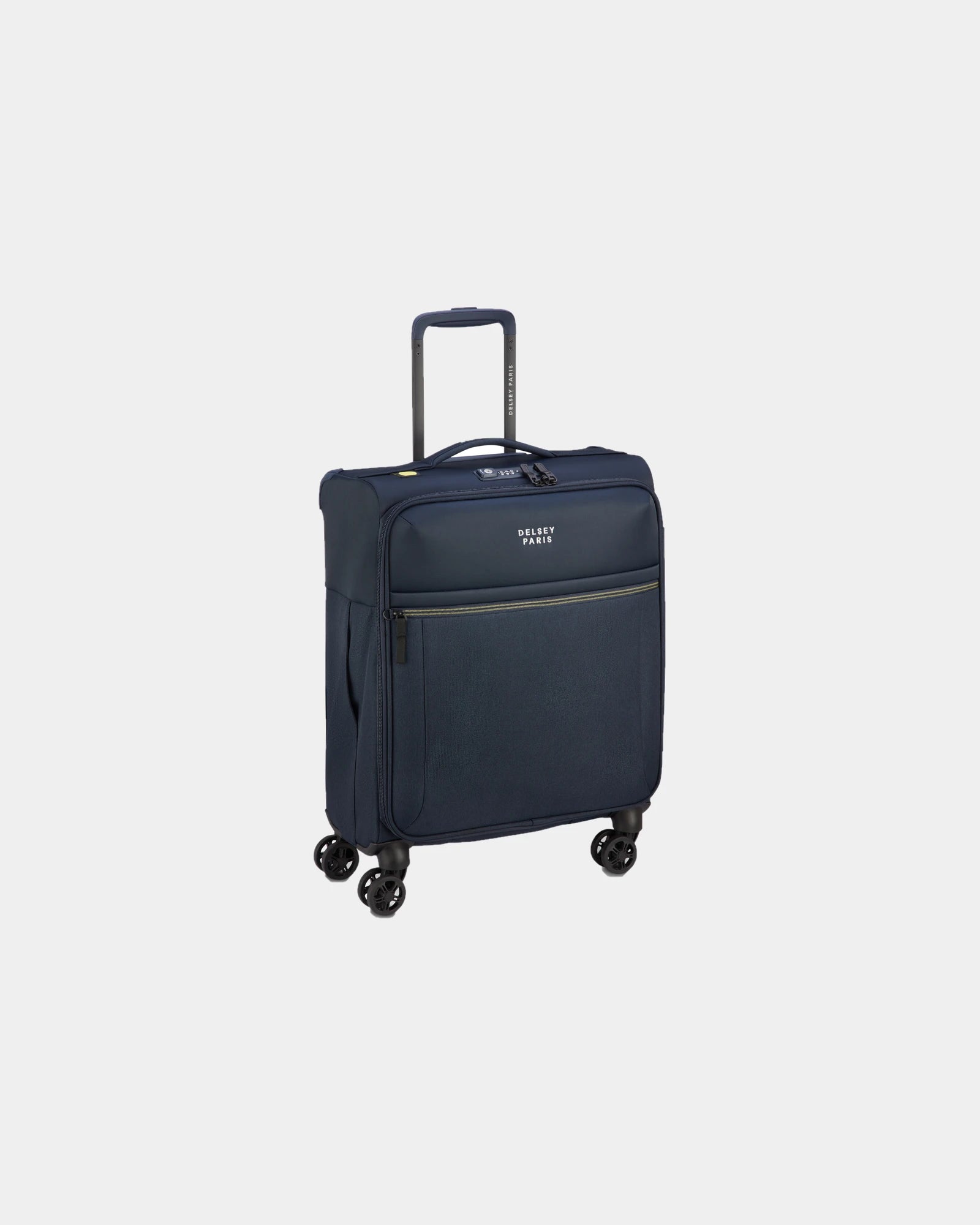 Valise cabine recyclée Delsey Brochant 3 Slim 55 cm à personnaliser - Bleu Marine