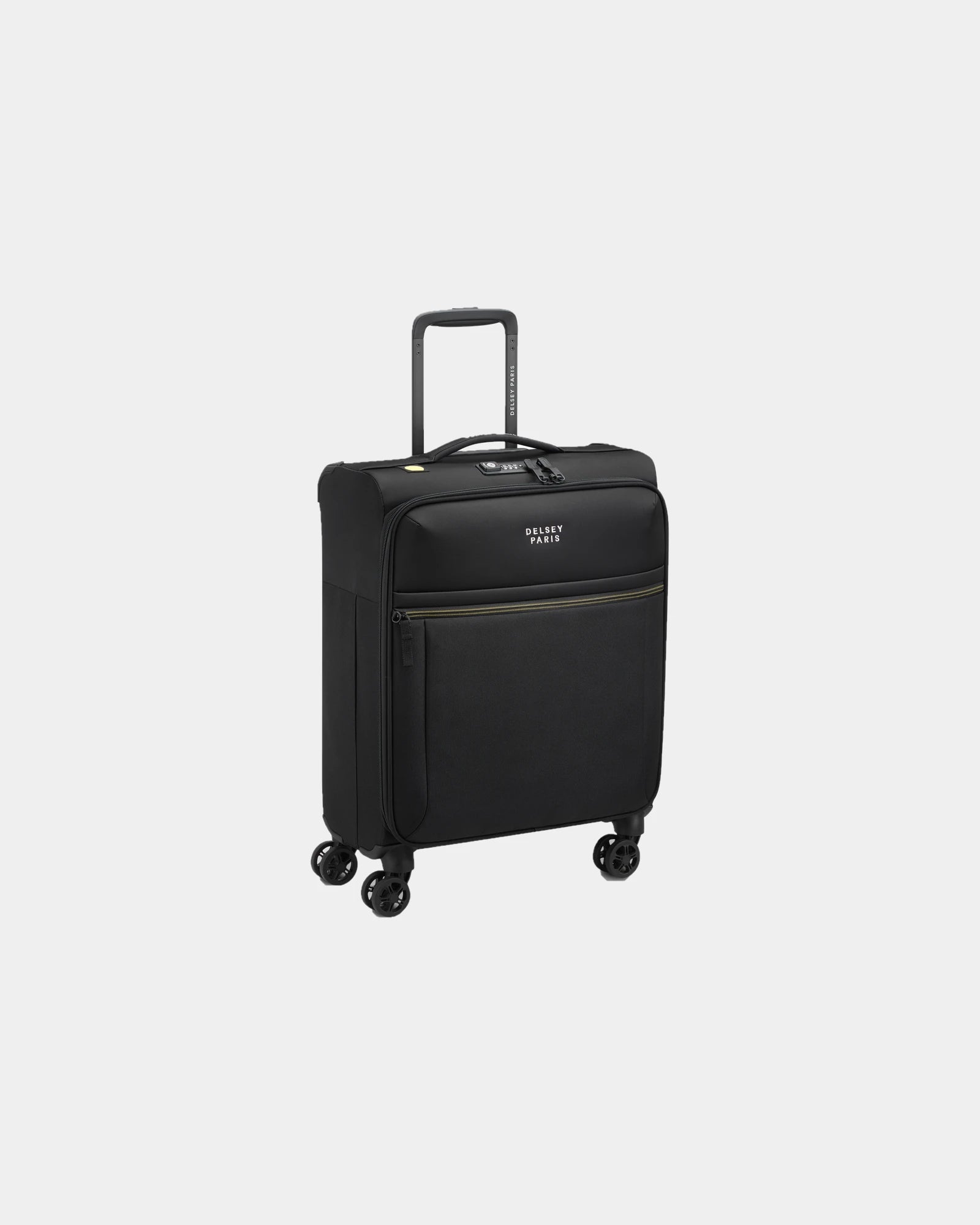 Valise cabine recyclée Delsey Brochant 3 Slim 55 cm à personnaliser - Noir Profond