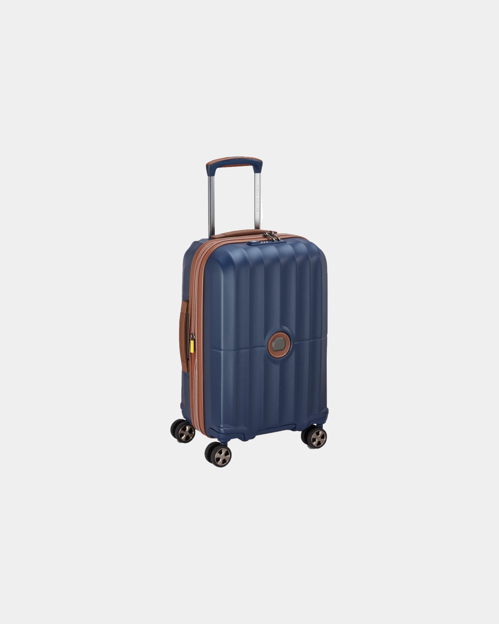 Valise cabine polycarbonate Delsey Carrousel 2 à personnaliser - Bleu