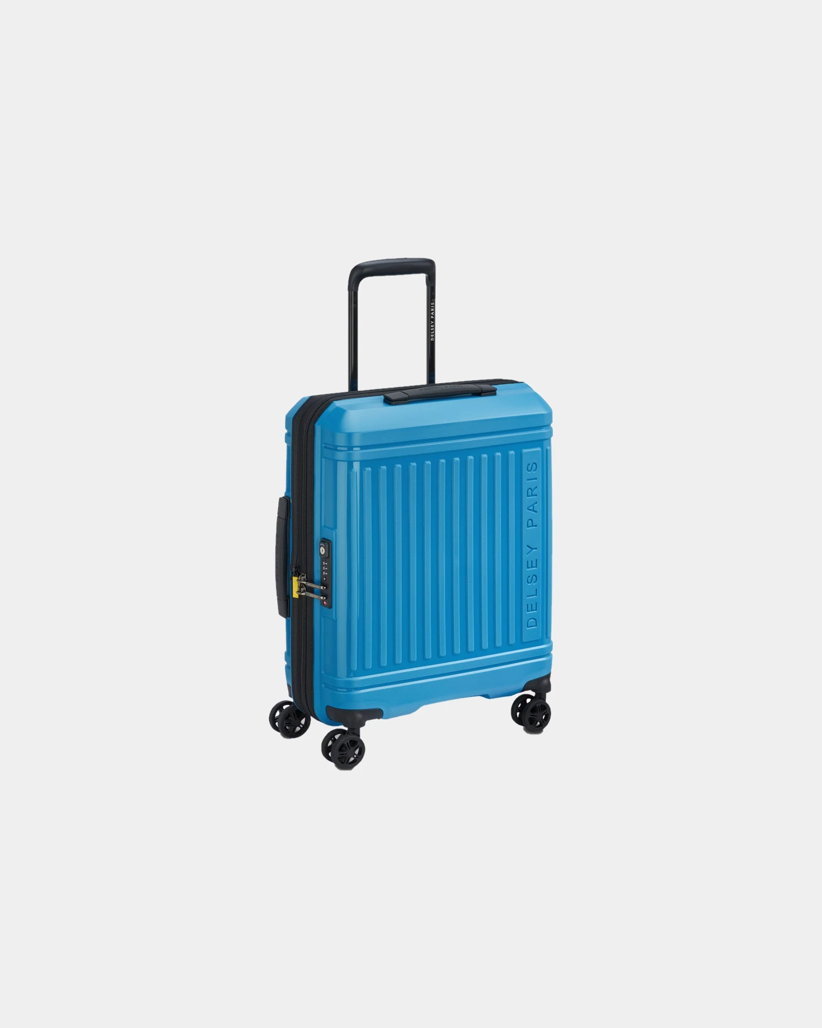 Valise cabine recyclée Delsey Lutece SE 55 cm à personnaliser - Bleu Paon