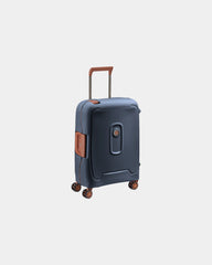 Valise cabine recyclée Delsey Moncey Slim 55 cm à personnaliser - Bleu Encre