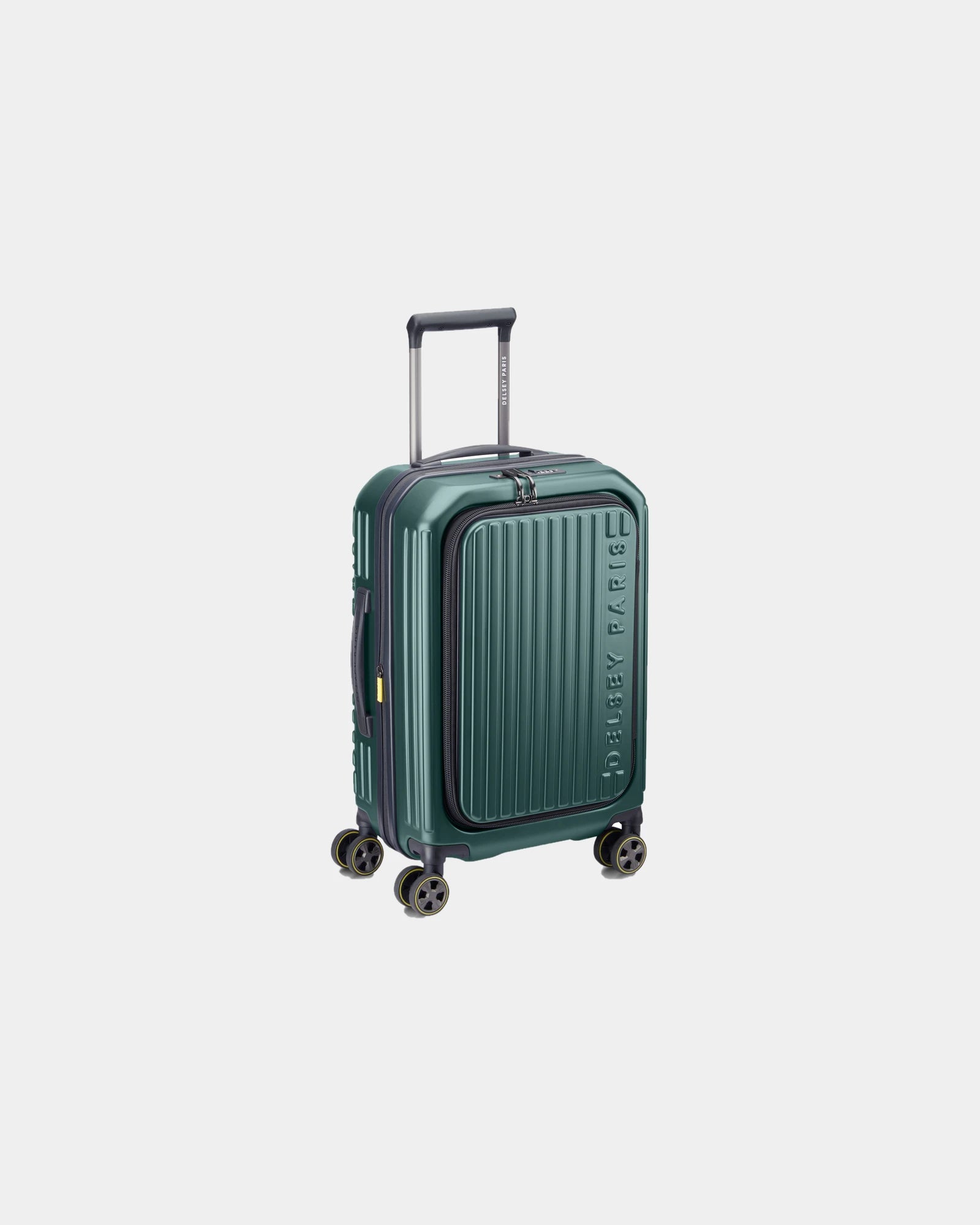 Valise cabine polycarbonate Delsey SECURITIME ZIP à personnaliser - Vert Profond