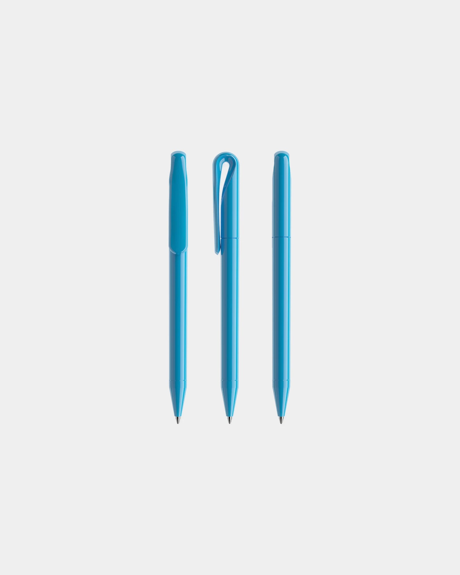 Stylo plastique éco-responsable Prodir DS1TPP à personnaliser - Cyan Blue Polished