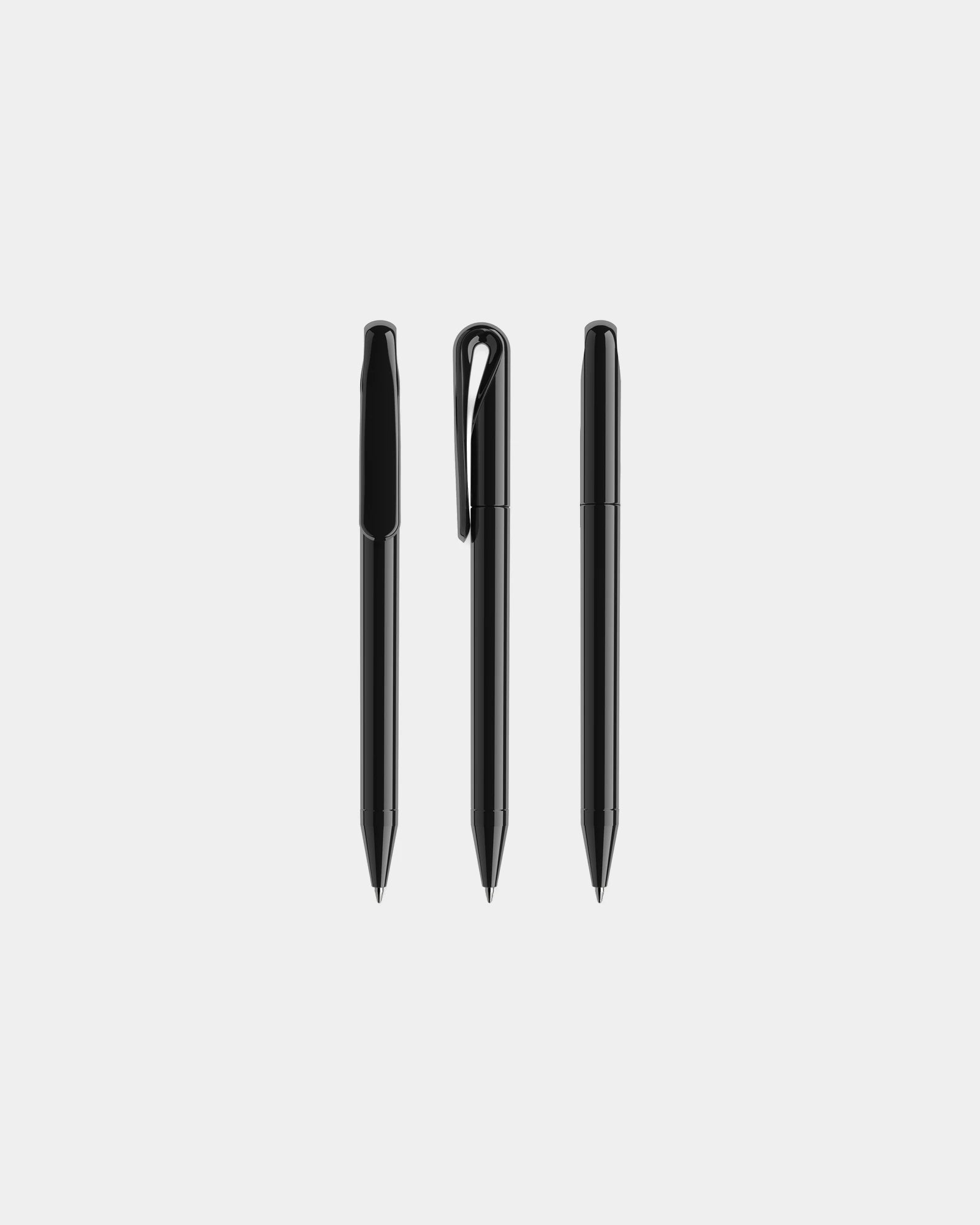 Stylo plastique éco-responsable Prodir DS1TPP à personnaliser - Black Polished