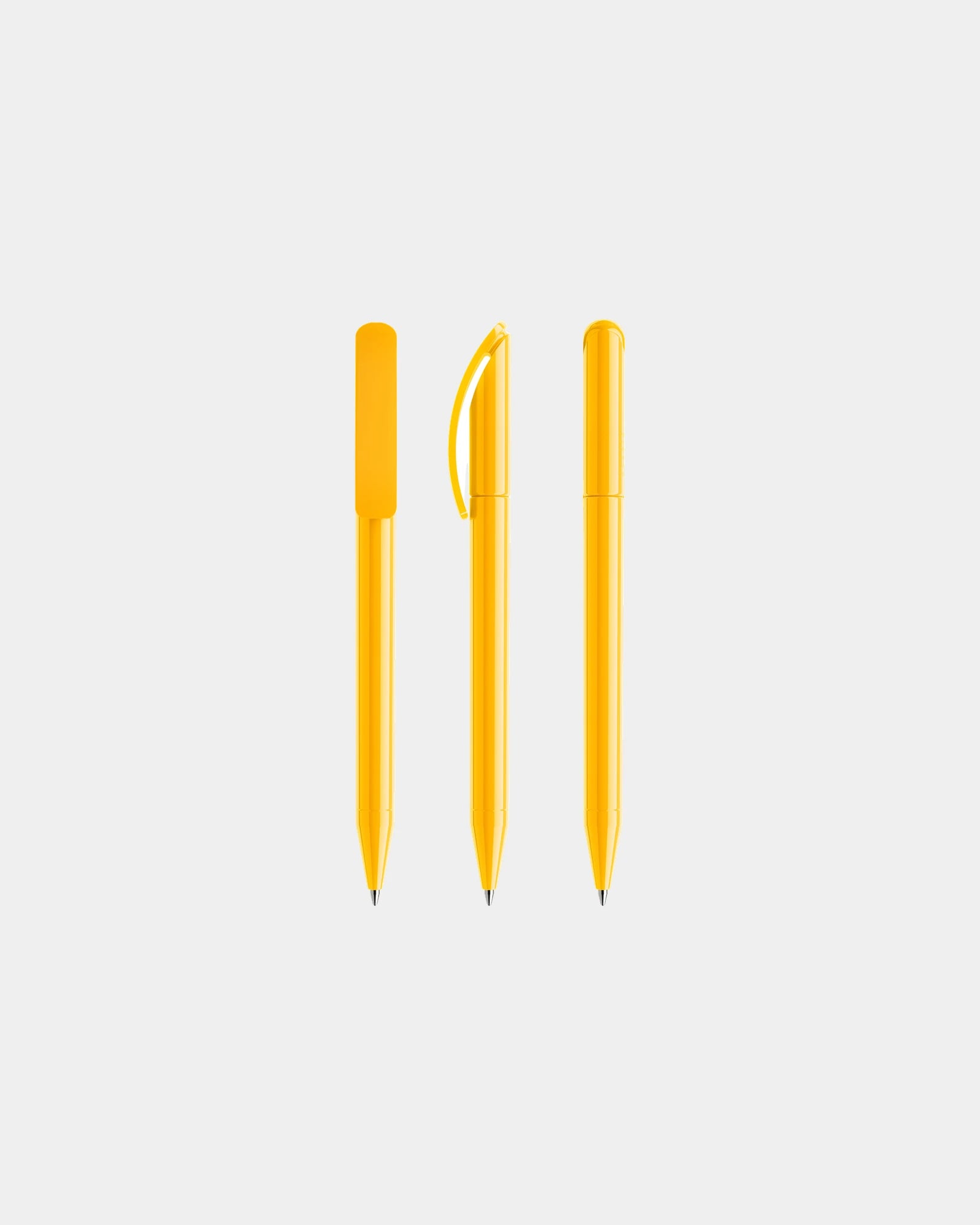 Stylo plastique éco Prodir DS3TPP Polished à personnaliser - Yellow Polished