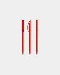 Stylo plastique éco Prodir DS3TPP Polished à personnaliser - Red Polished