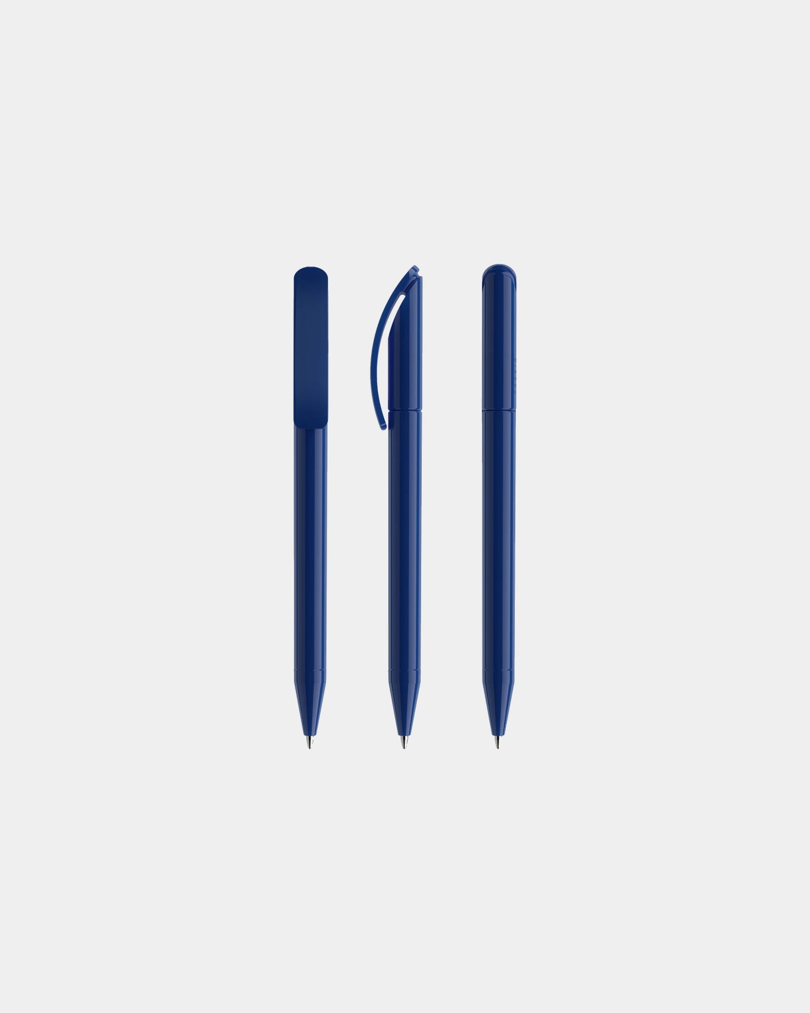 Stylo plastique éco Prodir DS3TPP Polished à personnaliser - Blue Polished