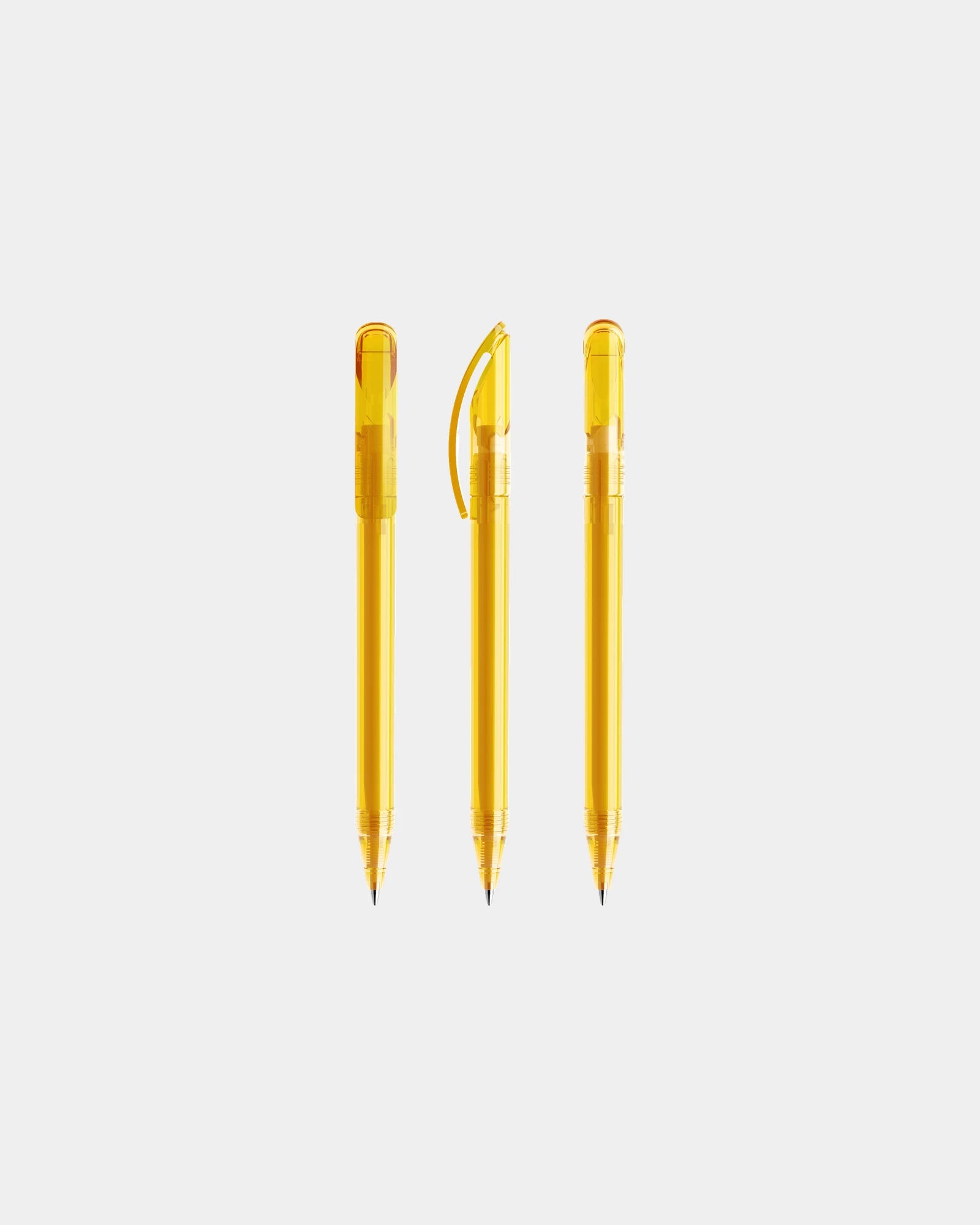Stylo plastique éco-responsable Prodir DS3TTT à personnaliser - Yellow Transparent