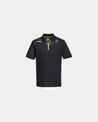 Polo polyester DX4 à personnaliser - Noir-Bleu Ciel
