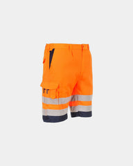 Bermuda HiVis poly-coton à personnaliser - Orange