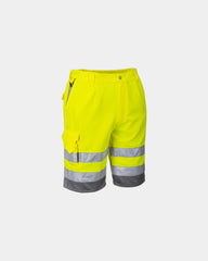Bermuda HiVis poly-coton à personnaliser - Jaune-Vert