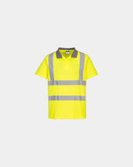 Polo haute visibilité polyester recyclé à personnaliser - Jaune