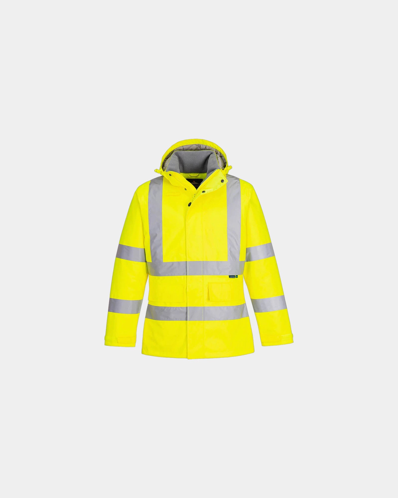 Parka hiver haute visibilité polyester recyclé à personnaliser - Jaune