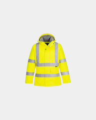 Parka hiver haute visibilité polyester recyclé à personnaliser - Jaune