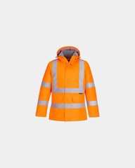 Parka hiver haute visibilité polyester recyclé à personnaliser - Orange