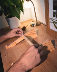 Support ordinateur bois recyclé Ekomodo à personnaliser