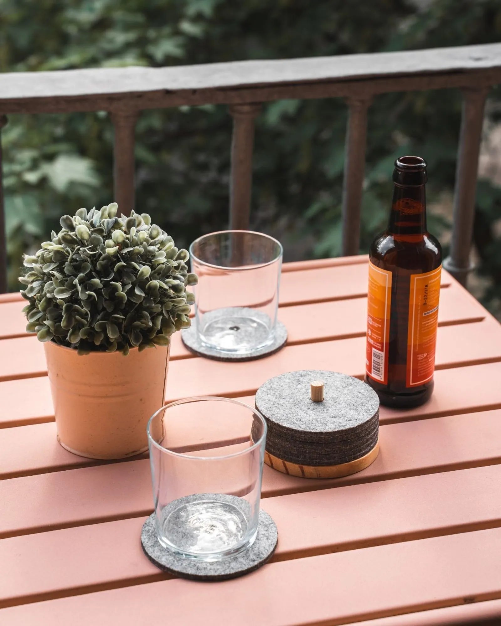 Coasters en feutre recyclé Ekomodo Tanta à personnaliser