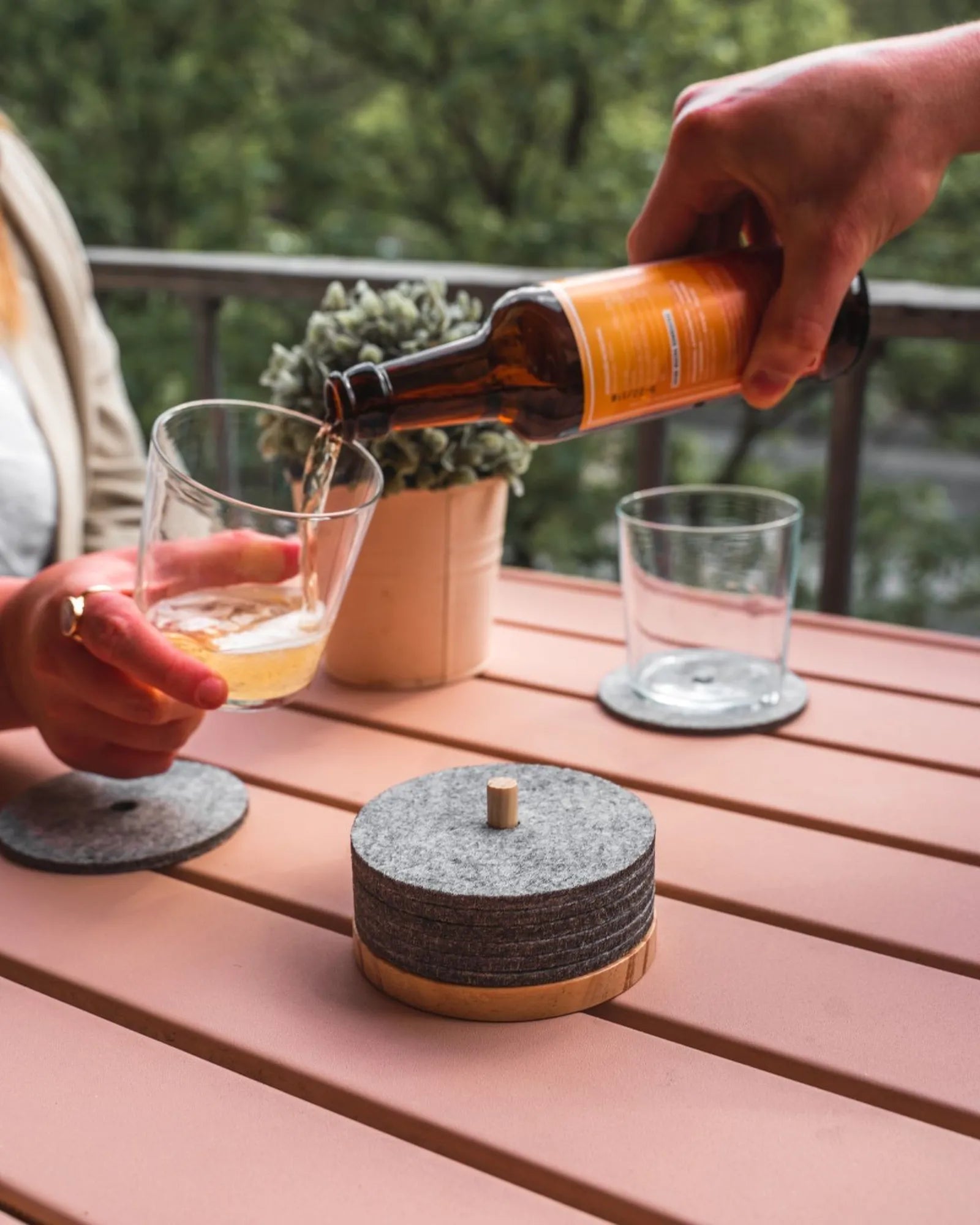 Coasters en feutre recyclé Ekomodo Tanta à personnaliser