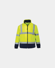 Polaire bicolore à personnaliser - Jaune-Bleu Marine