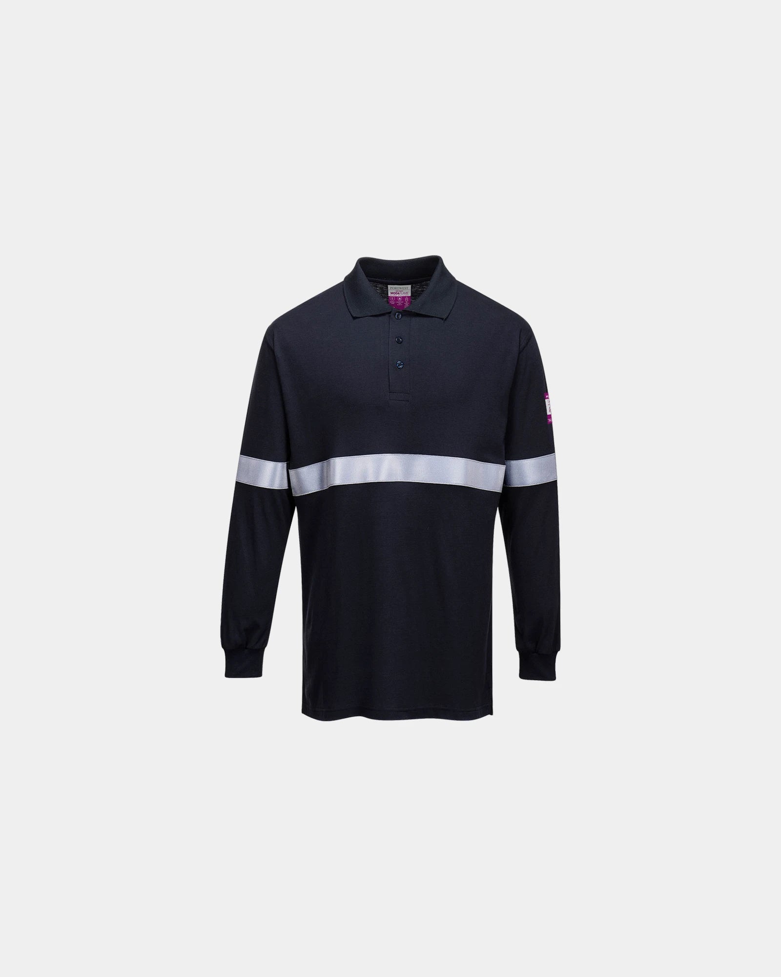 Polo modacrylique antistat résistant flammes à personnaliser - Bleu Marine
