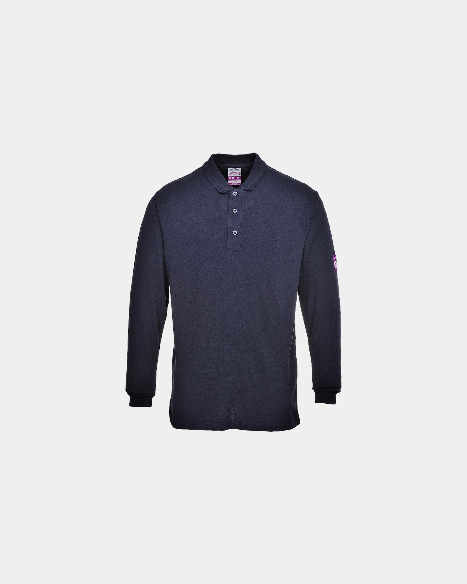 Polo manches longues antistat résistant flammes - Bleu Marine