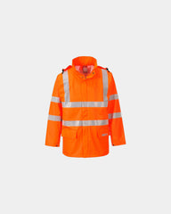 Veste de pluie imperméable HiVis FR à personnaliser - Orange