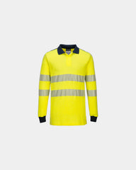 Polo ignifugé modacrylique à personnaliser - Jaune-Bleu Marine
