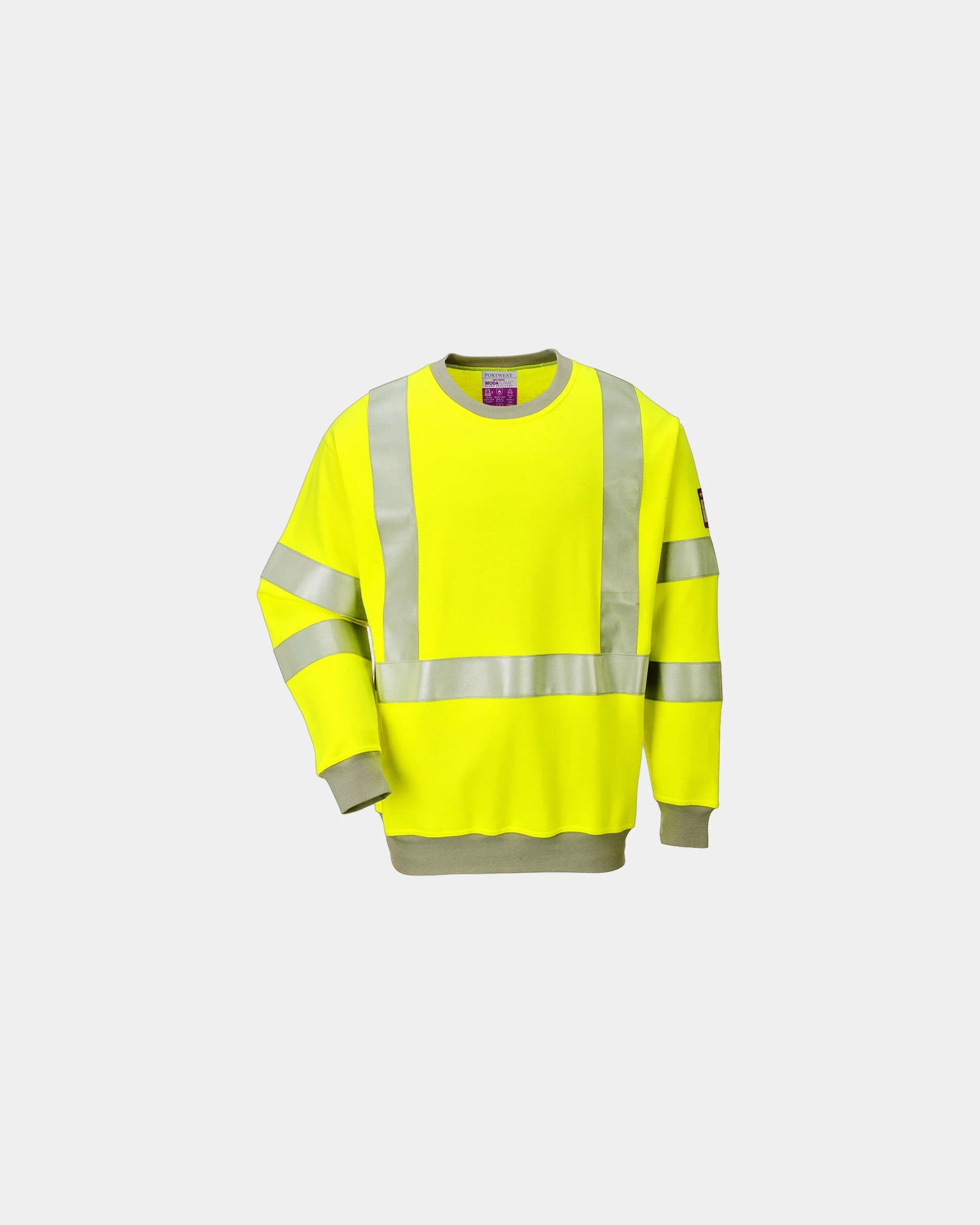 Sweatshirt haute visibilité à personnaliser - Jaune